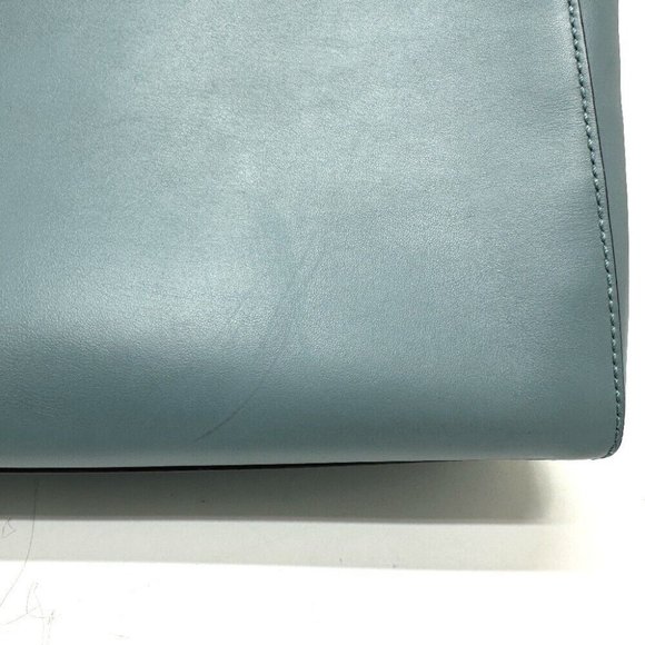 FENDI Dot com 2WAY Hand Bag Leather blue - Picture 10 of 16